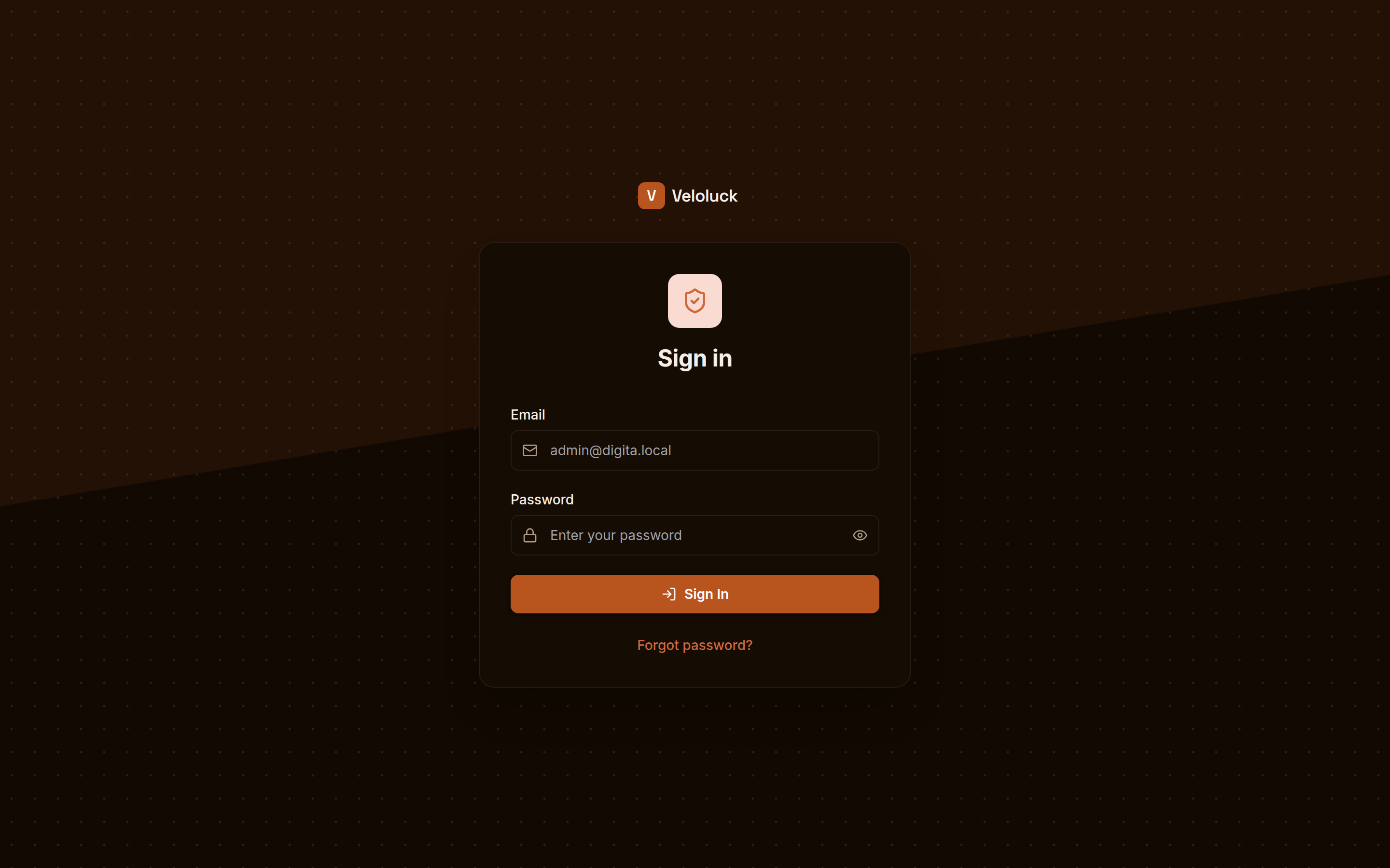 The sign-in page in the company's design